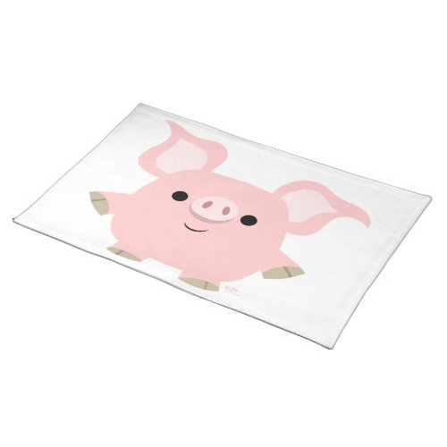 Cute Shorty Cartoon Pig Placemat