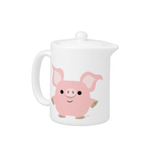Cute Shorty Cartoon Pig Teapot