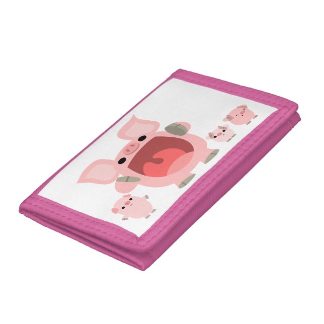 Cute Shouting Cartoon Pigs Wallet (Bottom)