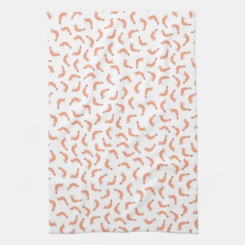 Cute shrimp customizable incl background color towel