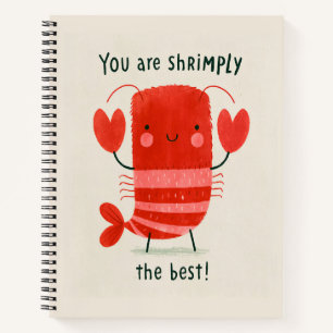 Cute Shrimp Humor Nursery Art Notebook