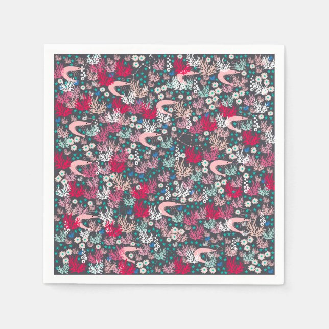 Cute Shrimp Paper Napkins (Front)