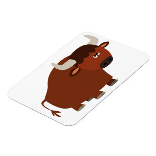 Cute Shy Cartoon Bull Flexible Magnet
