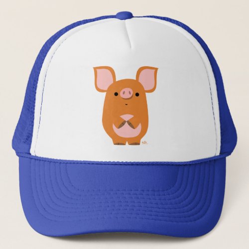 Cute Shy Cartoon Pig Hat