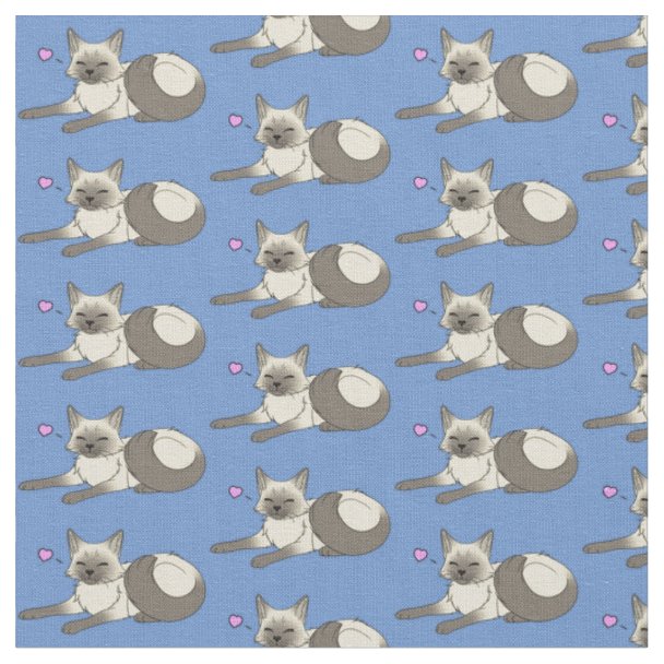 Siamese Cat Fabric