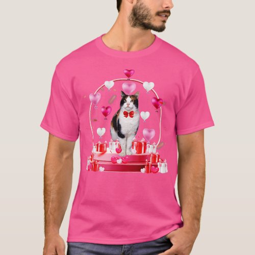 Cute Siamese Cat Is My Valentine Happy Valentines  T_Shirt