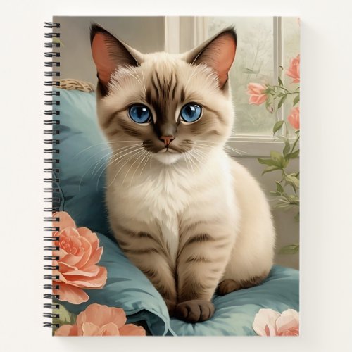 Cute Siamese Cat Notebook