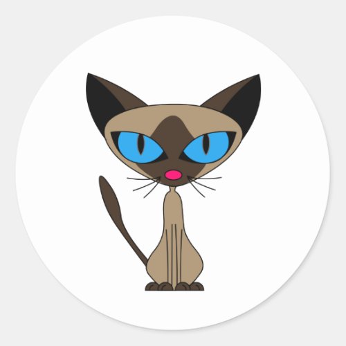 Cute Siamese Cat Stickers