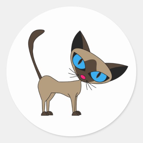 Cute Siamese Cat Stickers