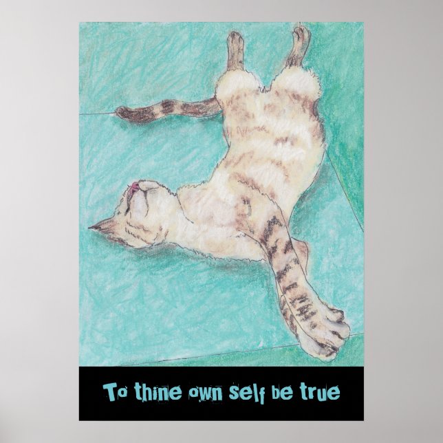 Cute siamese cats drawings quotes shakespeare poster (Front)