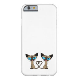 Cute Siamese Cats Tail Heart Barely There iPhone 6 Case
