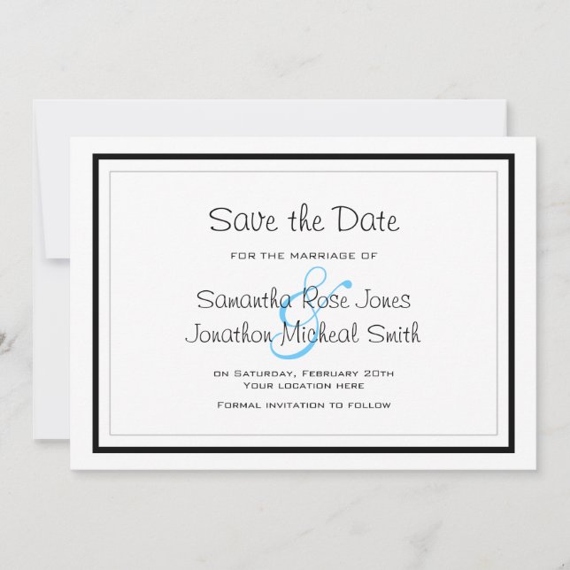 Cute Siamese Cats Tail Heart Wedding Save the Date (Front)