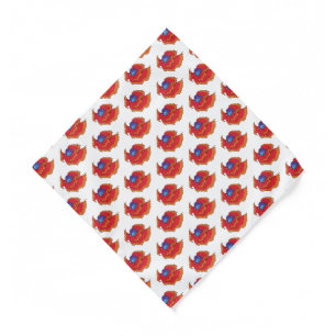 Cute Siamese fighting fish betta cartoon  Bandana