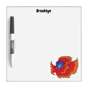 Cute Siamese fighting fish betta cartoon Dry Erase Board