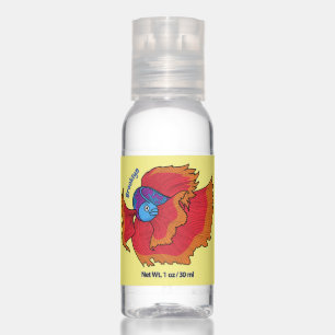 Cute Siamese fighting fish betta cartoon Hand Sanitizer