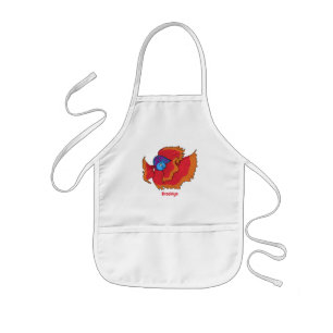 Cute Siamese fighting fish betta cartoon Kids' Apron