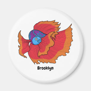 Cute Siamese fighting fish betta cartoon  Magnet