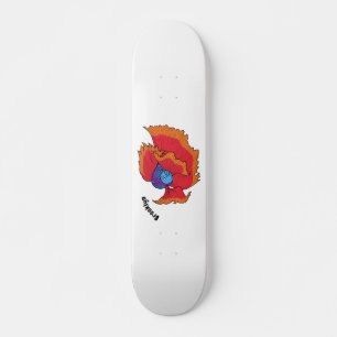 Cute Siamese fighting fish betta cartoon Skateboard