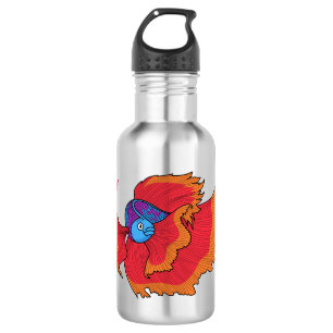 Cute Siamese fighting fish betta cartoon Stainless Steel Water Bottle