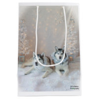 Cute Siberian Huskies Gift Bag