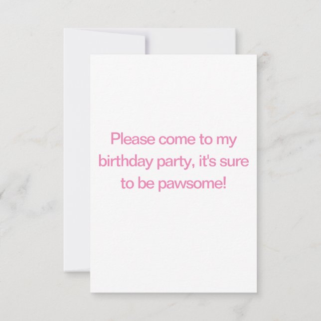 Cute Siberian Husky Birthday Invitation (Back)