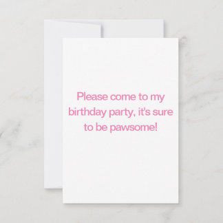 Cute Siberian Husky Birthday Invitation