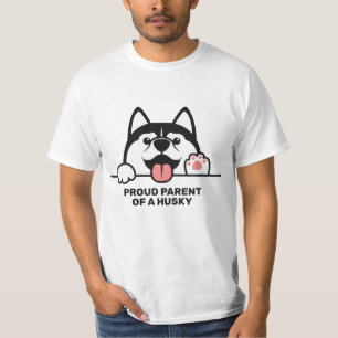 Cute Siberian Husky custom text T-Shirt