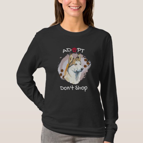 Cute Siberian Husky Dog Adopt Dont Shop Puppy  Pa T_Shirt