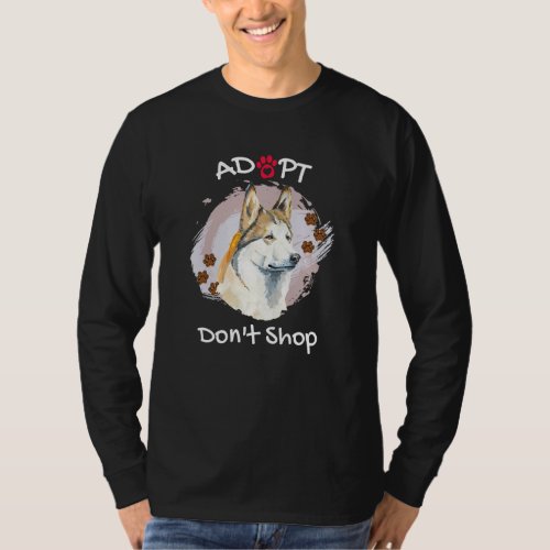 Cute Siberian Husky Dog Adopt Dont Shop Puppy  Pa T_Shirt