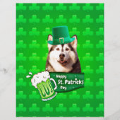 Cute Siberian Husky Dog Hat St. Patrick's Day (Front)