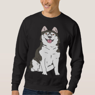 Cute Siberian Husky dog Husky graphics Sweatshirt