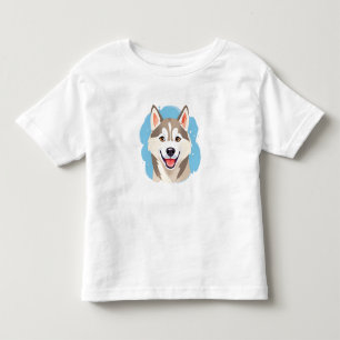 Cute Siberian Husky Dog Wolf Funny huskies Dog DAD Toddler T-shirt