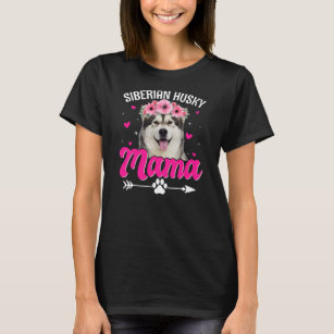 Cute Siberian Husky Mama Dog Mom Mommy Mother's T-Shirt