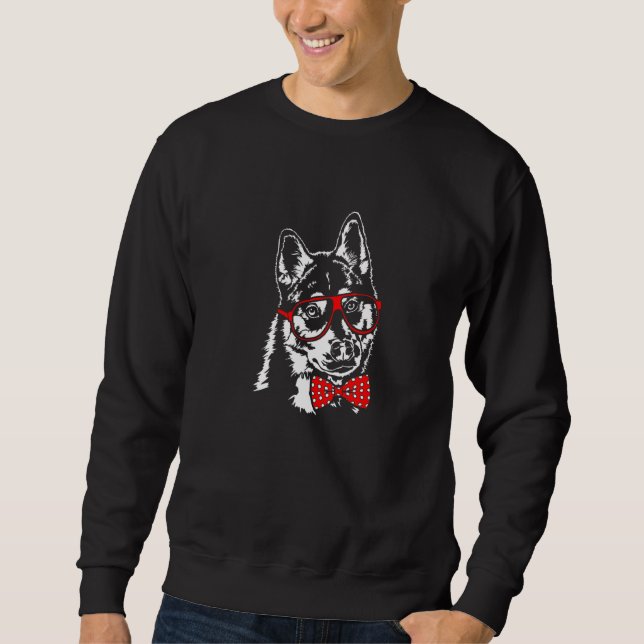 Cute Siberian Husky mom sled dog Sweatshirt (Front)