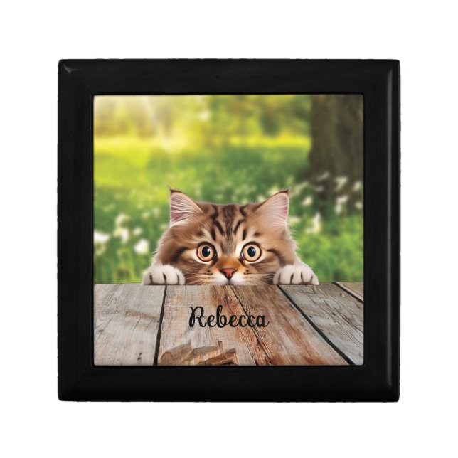 Cute Siberian Peek Cat Gift Box (Front)