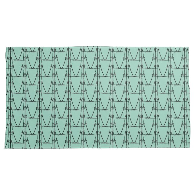 Cute Silhouette Mini Coconut Trees Pattern Pillow Case (Front-Right)