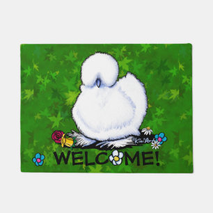 Cute Silkie Chicken Doormat