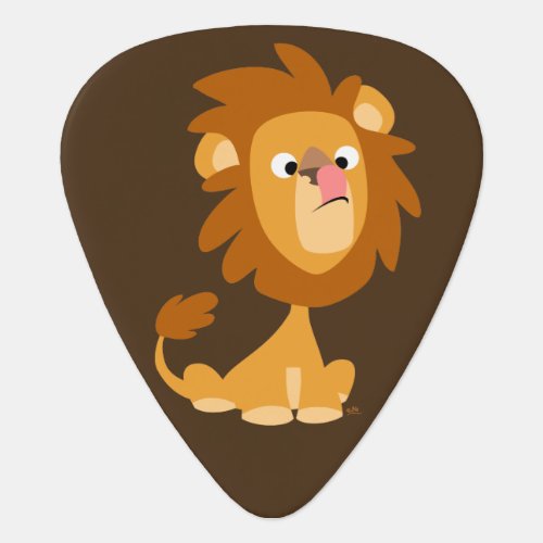 Cute Silly Cartoon Lion Guitar Pick
