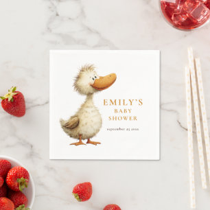 Cute Silly Goose Baby Shower Napkins