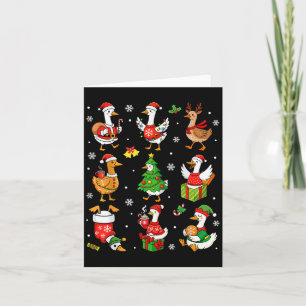 Cute Silly Goose Santa Christmas Merry Goosemas Xm Card