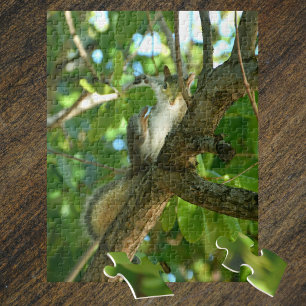 Cute Silly Slap Happy Squirrel photographic Jigsaw Puzzle