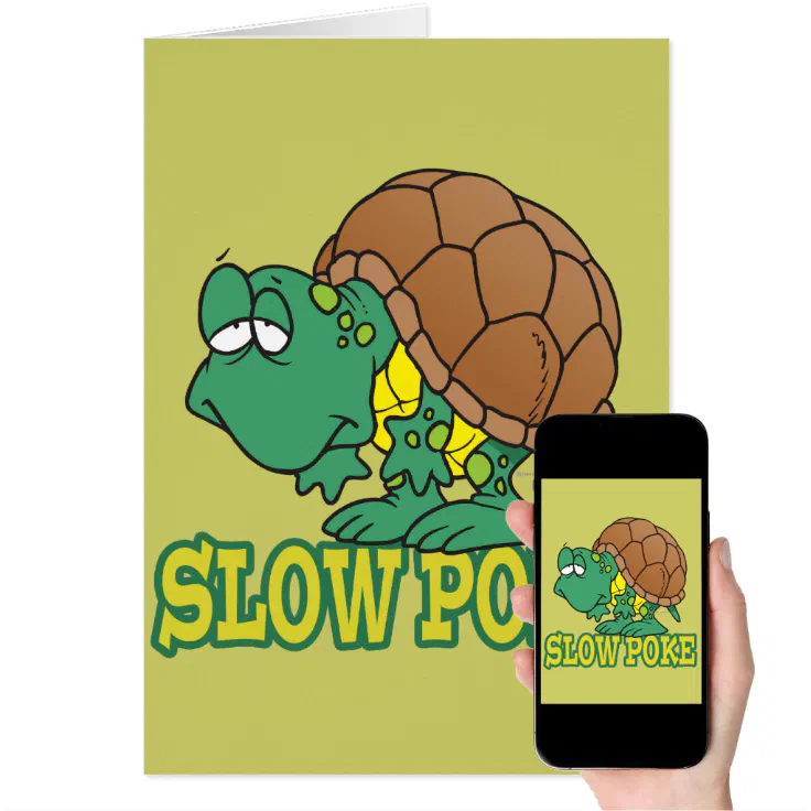 cute silly slow poke turtle cartoon | Zazzle