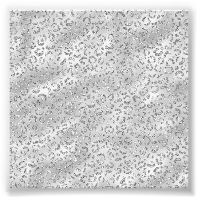 Cute Silver Cheetah Leopard Skin Print Pattern (Front)