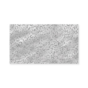 Cute Silver Cheetah Leopard Skin Print Pattern Business Card