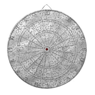 Cute Silver Cheetah Leopard Skin Print Pattern Dart Board