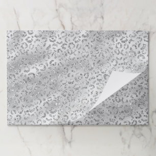 Cute Silver Cheetah Leopard Skin Print Pattern Paper Pad