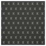 Cute Silver Gray Butterfly Pattern Black Fabric