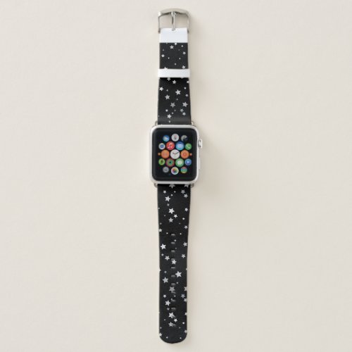 Cute Silver Stars pattern  Any background color  Apple Watch Band