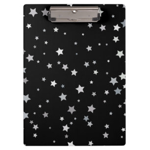 Cute Silver Stars pattern Any background color Clipboard