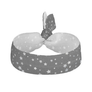 Cute Silver Stars pattern Any background color Elastic Hair Tie
